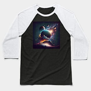 Cosmic Space Circle Cloud Nebula Horizon Baseball T-Shirt